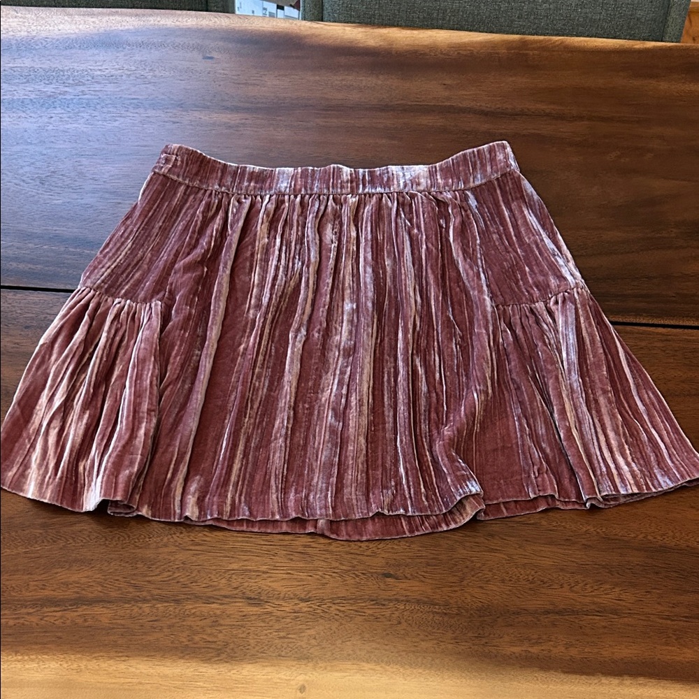 Madewell Velvet Mini Skirt in Rose